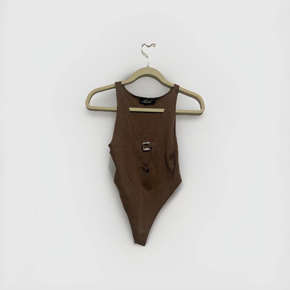 Motel Women‎ Brown Bodysuit Size Small